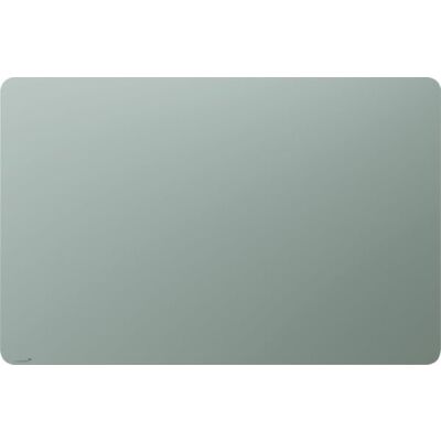 Glasboard, abgerundete Ecken, matte Oberfläche, 100 x 150 cm, Sage Green