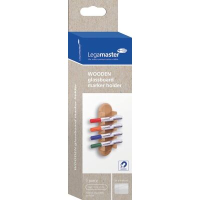 Magnetischer Glasboard-Markerhalter aus lackiertem Buchenholz