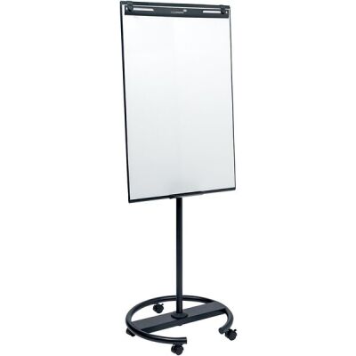 Flipchart easy tripod, Whiteboard-Oberfläche lackierter Stahl, für alle gängigen Papierblockformate, magnetisch, trocken abwischbar, Rundfuß