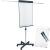 Flipchart pro tripod, Whiteboard-Oberfläche lackierter Stahl, ausklappbare Seitenarme, magnetisch, trocken abwischbar, Sternfuß