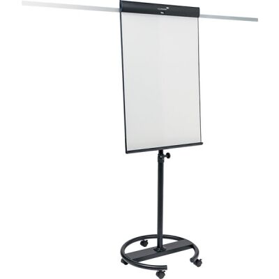 Flipchart pro tripod, Whiteboard-Oberfläche lackierter Stahl, ausklappbare Seitenarme, magnetisch, trocken abwischbar, Rundfuß