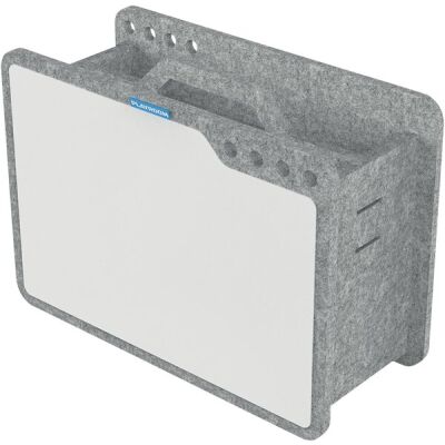Playboard Toolbox 42 x 28 x 18 cm, recyceltes PET-Material, magnetische Whiteboard-Oberfläche, grau