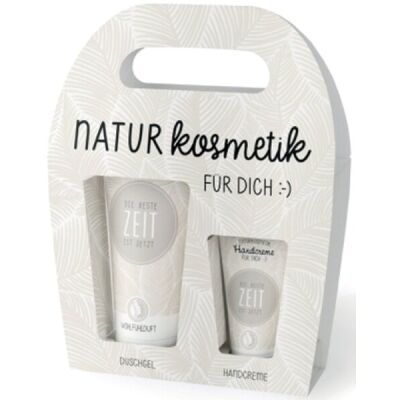 Naturkosmetikset Handcreme 30 ml + Duschgel 200 ml mit Motiv Feder