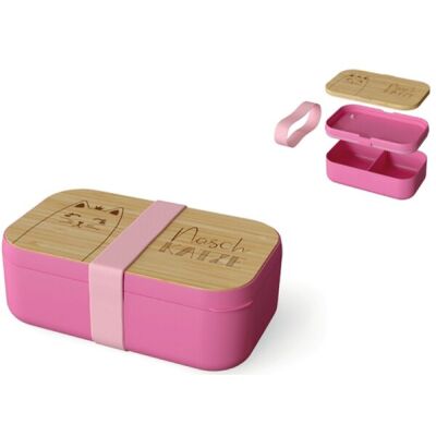 Brotdose 970ml 4-tlg, verschiebbarer Trennsteg, Motiv Katze