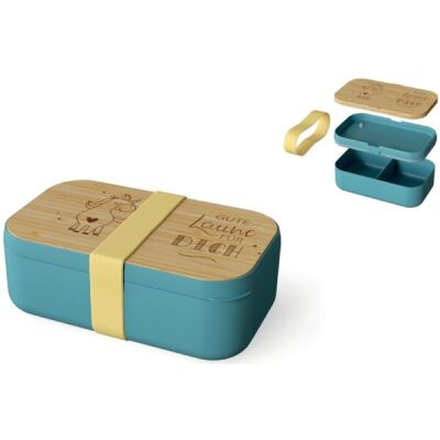 Brotdose 970ml 4-tlg, verschiebbarer Trennsteg, Motiv Einhorn