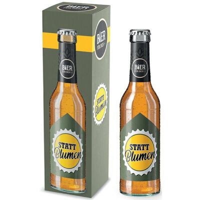 Bier 0,33l, untergäriges Lagerbier, Motiv Statt Blumen