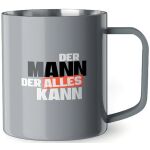 Thermobecher 250ml, Edelstahl, Motiv Mann Kann