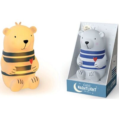 LED Nachtlicht mit Timer für 6 Stunden, inkl. Batterien Motiv Bär