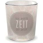 Teelicht, mit Grußfeld für persönliche...