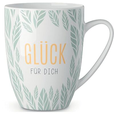 Porzellanbecher 250ml Motiv Blatt