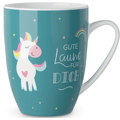 Porzellanbecher 250ml Motiv Einhorn