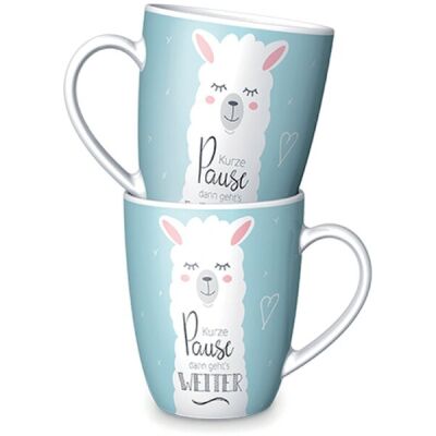Porzellanbecher 250ml Motiv Lama