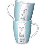 Porzellanbecher 250ml Motiv Lama