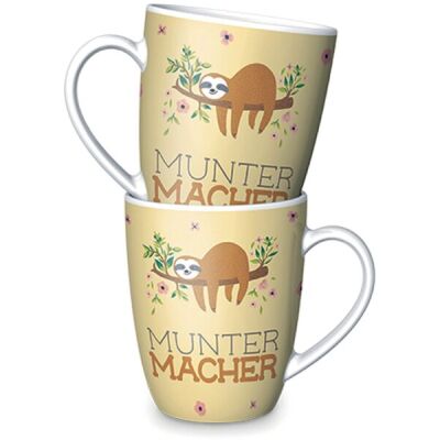 Porzellanbecher 250ml Motiv Faultier