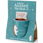 Porzellanbecher 250ml + 1 Teebeutel + Schokolade 40g...