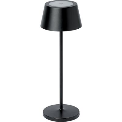 Akku LED-Tischleuchte Nina, netzunabhängiger Akkubetrieb, Stufenlos dimmen, Energieeffiziensklasse F, schwarz