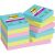 Haftnotiz Super Sticky Note, 47,6 x 47,6 mm, Cosmic Collection türkis, neongrün, tropicalpink, guavapink, 90 Blatt/Block, 12 Blöcke