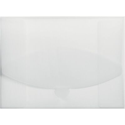 Dokumententasche Wallet, PP, Format DIN A4, integrierter Lasche zum zum Verschließen, transparent