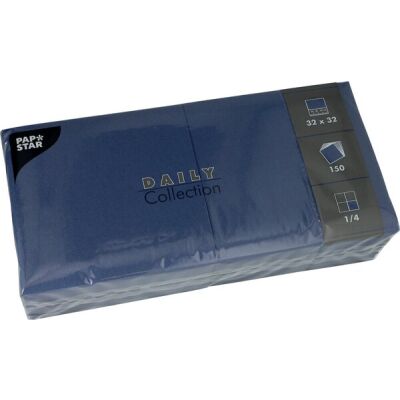 Servietten 32 x 32 cm, unifarben, 150 Stück, dunkelblau