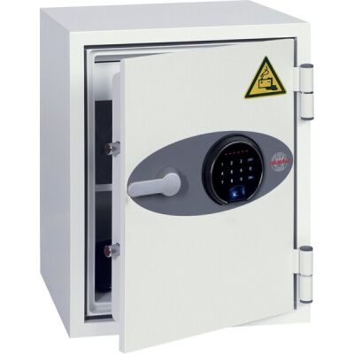 Tresor Battery Fighter, Fingerabdruck-Schloss, Volumen 63 Liter, weiß