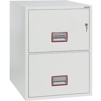 Tresor Vertical Fire File, Schlüssel-Schloss, 2 Schubladen, Volumen 51 Liter, weiß