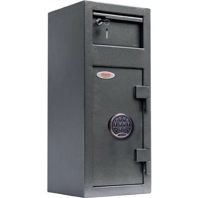 Einwurftresor, elektrisches Schloss, Volumen 19 Liter, graphitgrau