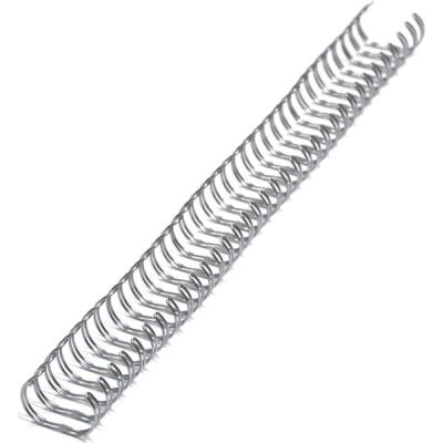 Drahtkamm, DIN A4, Teilung 2:1, 23 Ringe, Durchmesser 6,4 mm, silber