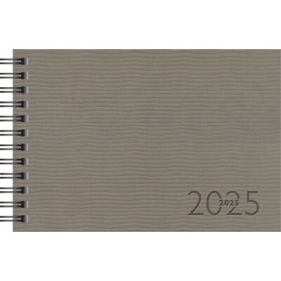 Wochenkalender Septimus, 152 x 102 mm, 1 Woche/2 Seiten, Kunstleder Einband Tejo, grau, 7 - 21 Uhr, außer Samstag+Sonntag
