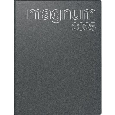 Buchkalender magnum, Reflection, 18,3 x 24 cm, 1 Woche/2 Seiten, schwarz, viertelstündlich 8 - 17 Uhr