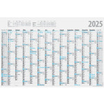 Jahreskalender, 70 x 47 cm, 14 Monate/1 Seite, Druck...