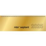 Schreibtischquerkalender septant goldfarben, 1 Woche/2...