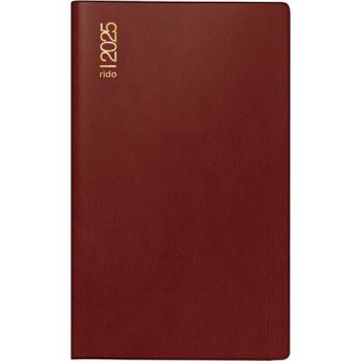 Plankalender uni-planer, 1 Monat/2 Seiten, 10,4 x 15,3 cm, Druck grau/gelb, bordeaux