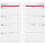 Wochenkalender-Ersatzeinlage, 1 Woche/2 Seiten, 6-fach...