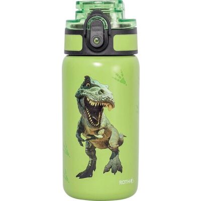 Trinkflasche Edelstahl , Tyrannosaurus, Easy-Trinkverschluss, 350 ml, grün
