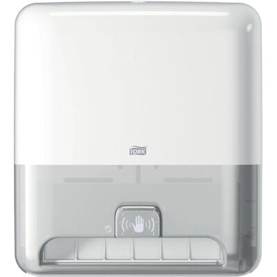Tork Matic® Sensorspender für Rollenhandtücher, Einzelblattausgabe, Elevation Design, H1, Kunststoff, weiß