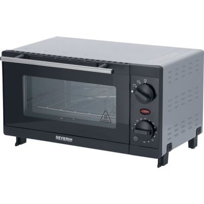 Mini Back- und Toastofen TO 2052, schwarz/silber, Kapazität ca. 9 Liter,