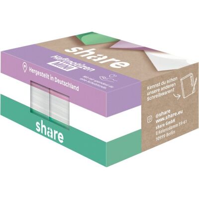 Haftnotizblock Mini 6 Stück á 100 Blatt, 50 x 40 mm, Faltschachtel, sortiert