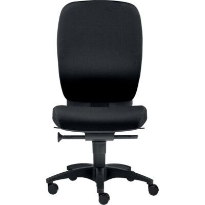 Bürodrehstuhl Office, Nutzergewicht bis 120 kg, ohne Armlehnen, Teppichbodenrollen, schwarz