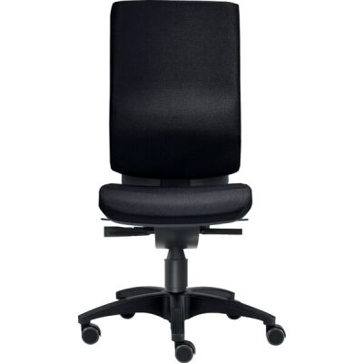 Bürodrehstuhl Cube M, Nutzergewicht bis 120 kg, ohne Armlehnen, DIN-Komfort-Sitz, Hartbodenrollen, schwarz