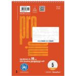 Premio Spiralblock DIN A5, 40 Blatt, 90g/qm, Lineatur 5,...