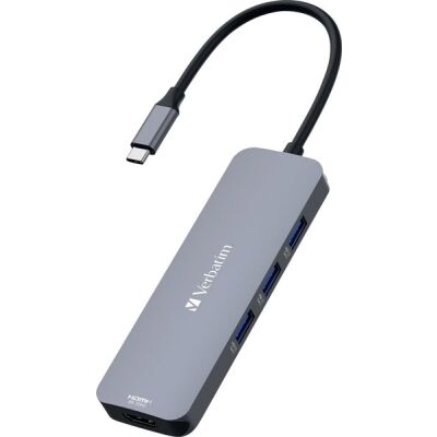 Multiport Hub, CMH-08, 8 Anschlüsse, 3x USB 3.2-A USB 3.2-C, 2x HDMI 4K, SD, microSD, USB 3.1-C Kabel