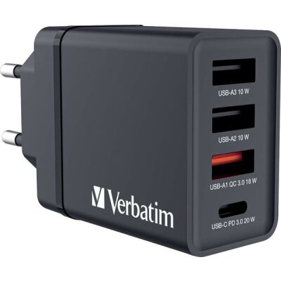 Ladeadapter, CHR-30EU2, 30W, GaN, 2x USB-A, 1x USB-A QC 1x USB-C PD, schwarz