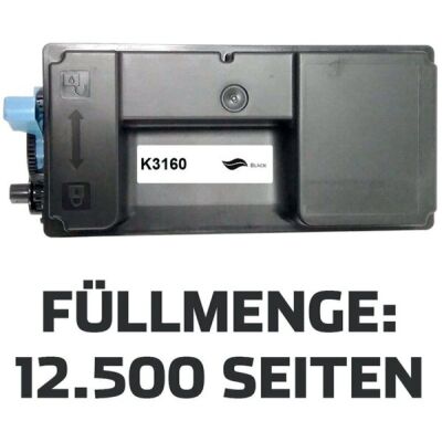 New Build Toner-Kit, ersetzt Kyocera TK-3160, ca. 12.500 Seiten, schwarz