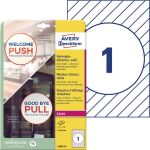 Hinterglas-Etiketten Ø 200 mm, weiß,...