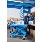 Hanselifter Hubtischwagen 500 kg mit Waage, Hubhöhe...