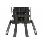 Smart-DH1225-BS-06, E-Deichselhochhubwagen, Hublast 1200kg, Hubhöhe 2500mm, mit Breitspur Fahrwerk zur Aufnahme verschiedener Palettengrößen