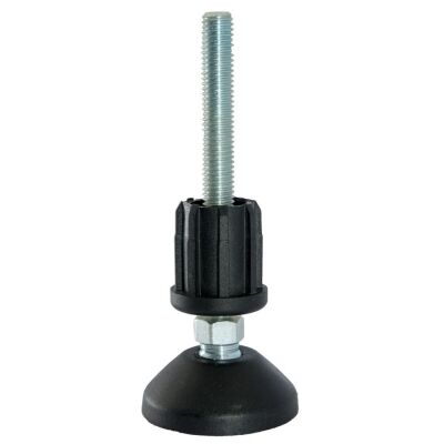 HÖHENVERSTELLBARE FUSSPLATTE M. GUMMIAUFLAGE (4 STÜCK)