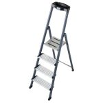 SECURO STUFEN-STEHLEITER ELOXIERT 4 STUFEN