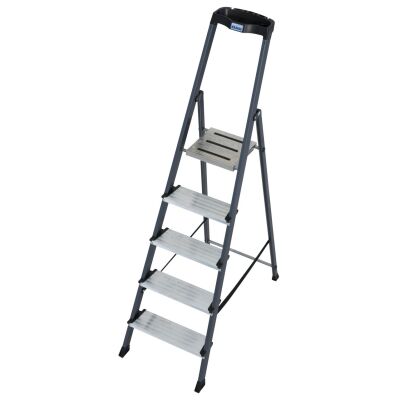 SECURO STUFEN-STEHLEITER ELOXIERT 5 STUFEN