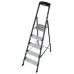 SECURO STUFEN-STEHLEITER ELOXIERT 5 STUFEN